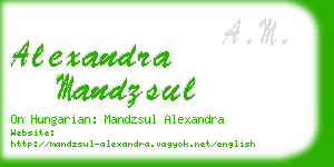 alexandra mandzsul business card